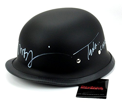 Tommy Flanagan"Chibs Telford" & Mark Boone Jr"Bobby Munson" Autographed/Signed Black Matte Daytona Authentic Biker Helmet #TOP4