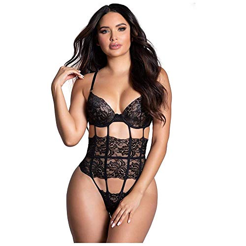 Nuisettes sexy femme ensemble lingerie dentelle transparente et sous-vêtements