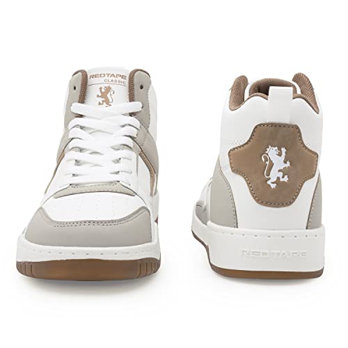 Image of Red Tape Women's Sneakers White Pu Round Lace-Up Lightweight Comfort