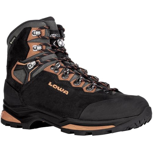 LOWA Camino EVO GTX Medium Boots, Black Orange, 8 Men