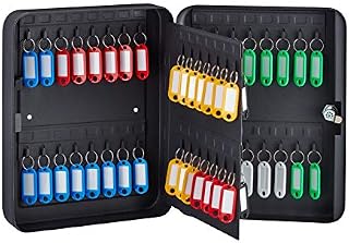 AdirOffice Key Cabinet with Key Lock - 60 Key Hooks & Tags