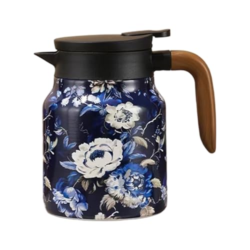Tetera vintage, hervidor de acero inoxidable, diseño de 1 litro con colador integrado, herramienta a prueba de fugas para oficina en casa, accesorio de cocina, tetera resistente para apartamento