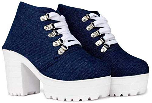 HimQuen Womens Fashion Casual Outdoor High Heel Ankle Boot