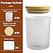 CONNOO 15 Pack 7 OZ Frosted Empty Candle Jars with Bamboo Lids and Sticky Labels for Making Candles - Thick Glass Candle Jars in Bulk with Lids. Dishwasher Safe.
