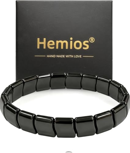 Jltree Hemios Hematite Bracelet Mens Bracelet New and Unique Design. The Inner Energy of Hematite Protects Peace and Vitality Rekindling a Mans Confidence. An Inspiring Mens Jewelry Gift.