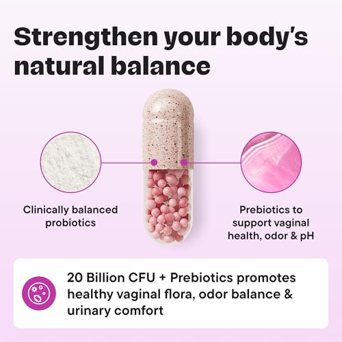 Image of Women's Probiotic 20 Billion CFU - 5-in-1 Daily Support for Digestive, Vaginal & Urinary Health - with Cranberry, D-Mannose, Prebiotics & Hyaluronic Acid - 30 Capsules