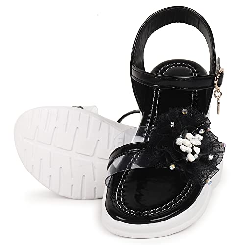 Buy WILDBIRDS KIDS GIRLS DESIGNER SANDALS (BLACK, 3_point_5_years) at