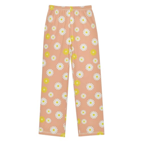 J JOYSAY Blossom Floral Apricot Pajamas Pants Soft Long Pajama Bottoms Lounge Sleep Pants Size S-XL
