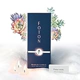 Foton Pearled Candle 18 Oz - Dreamy Dunes Cactus Flower Scented Non Toxic Luxury Long Lasting Powder Wax Sand Candles up to 120 Hours - Refillable Pearl Candle Sand with 30 Wicks