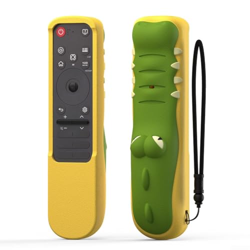 Funda protectora de silicona para mando a distancia LG MR25GA con diseño de cocodrilo, proporciona resistencia a los arañazos y agarre antideslizante