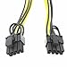 Jteyult 8Pin to Dual 8Pin(6+2) Power Cable GPU Power Cable for K80 M40 M60 P40 P100