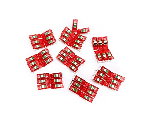 ALFA Set de 50 Pinzas de color Rojo para Costura