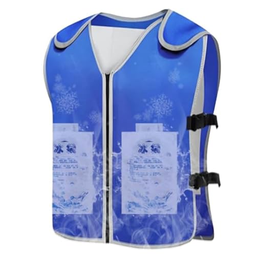 Gruita Gilet Rafraîchissant Réglable pour et Femmes avec 26 Packs de Glace en Gel, Idéal pour Le Travail par Temps Chaud et Les Activités D'Aventure en Plein Air