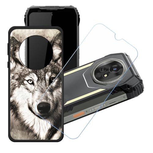 Blackview Xplore 2 Projector�p�����K���X�X�N���[���K���X�t��GYDQQKJ�P�[�X�A�_��ȃ\�t�g�ی�P�[�X�J�o�[Blackview Xplore 2 Projector�p�V���R���W�F��TPU�P�[�X�J�o�[�i6.73 "�j- LH8