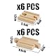 COACOM 12Pcs Beech Gleiszug, Kreativer Holzbahnenanschluss, Kinderspielzeugversammlungsstrecke, Lustige Zugzubehör.