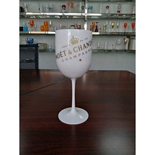 2Pcs Champagne Flutes,Wine Glass Champagne Coupes Cocktail Glass Party for MOET Champagne Flutes Wine Cup Goblet Plastic Glasses for Champagne (Color : White, Size : 2PCS)