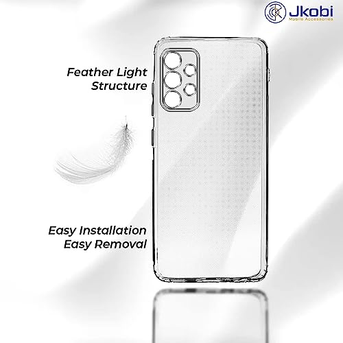 Image of Jkobi Back Cover for Samsung Galaxy A23 (Silicone Clear Shockproof Case with Camera Protection | Soft and Flexible | Transparent)