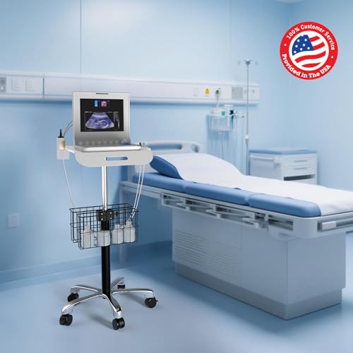 image for POCHAR Medical Mobile Trolley Cart with Wheels - Stainless Steel Rolli