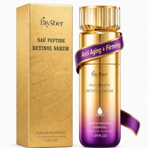 Image of Retinol Serum for Face & Neck with Peptide & NAD+, Firming Collagen Skin Care for Fine Lines, Wrinkles & Hydration, Lightweight Daily Serum for Women & Men
