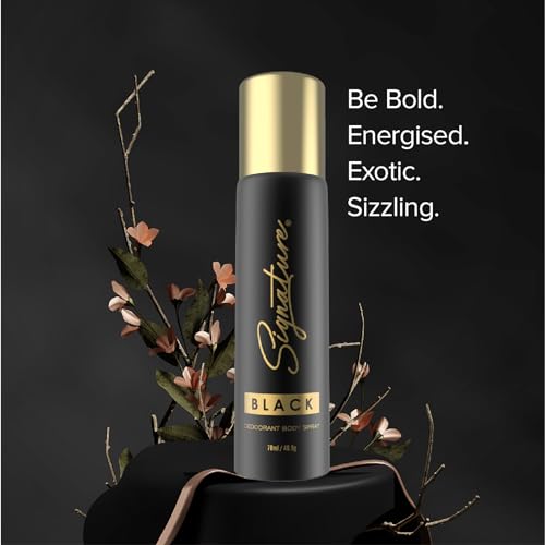 Image of Signature Black Deodorant Floral Aromatic Long Lasting Fragrance for Women Combo Pack of 2 (70 ml x 2)