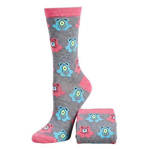 Image of Tipi Toe Women's Fun Patterned Dress Socks, 12-Pack Lightweight Colorful Crew Socks, Casual Novelty Assorted Designs