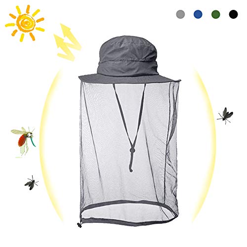 Mosquito Net Head Hat, Sun Hats with Mosquito Netting Face Neck Mask Bucket