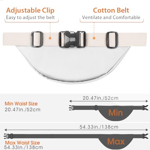 Image of Large Fanny Pack for Women Men - Syican Waist bag with 3-Zipper Pockets, Gifts for Enjoy Sports Traveling Workout Casual Hands-Free crossbody bags Fits MAX 7.9'' iPad & 6.6'' Phone
