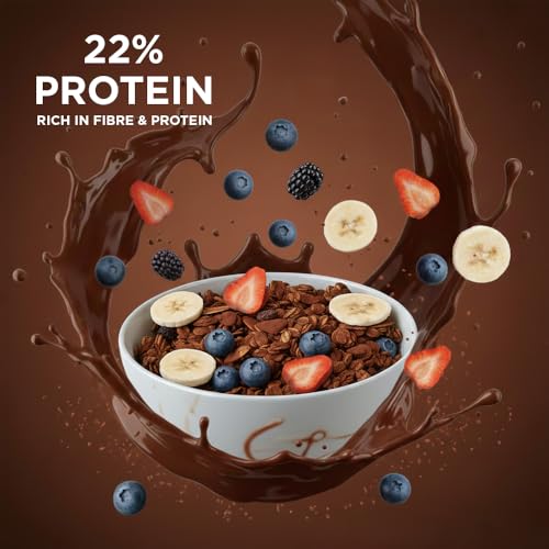 Image of Open Secret Protein Oats 950g | Breakfast Oats with Nuts & Seeds | No Maida, No Refined Sugar | Healthy Chocolate Oats | Energy Boosting Meal for Fitness & Weight Management