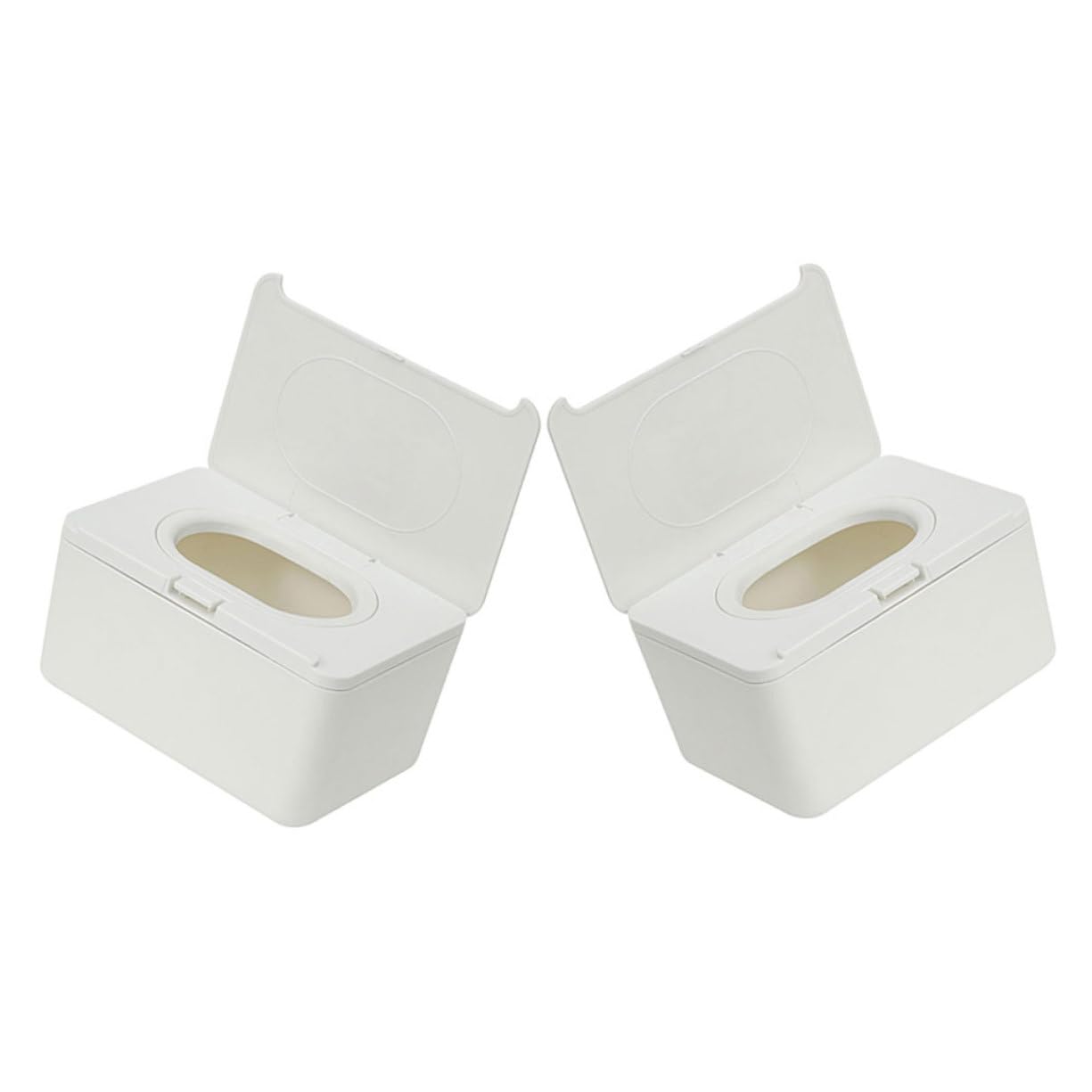 Caja Dispensadora de Toallitas Húmedas, 2 Unidades, Plástico Blanco