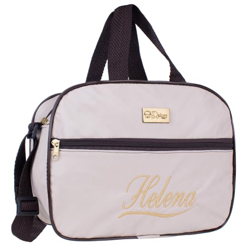 Bolsa Saída Maternidade Pequena Personalizada Bebê Luxo (Bege Menina)