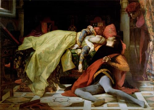 Affiche Toile Cabanel Mort de Francesca Da Rimini 60x90cm sans reflet