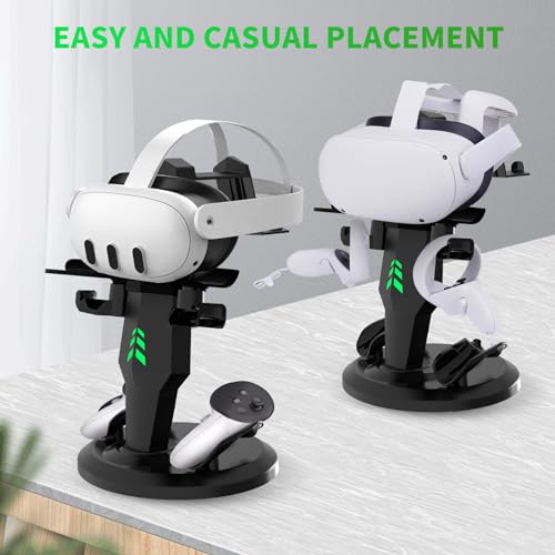 G-Story Charging Dock for Meta Quest 3/Quest 3S/Quest 2 VR Headset and Controllers, VR Charging Station with LED Lights, Fast Charger Dock Stand for Oculus Quest Pro Accessories with Type-C Cable - imagen 4