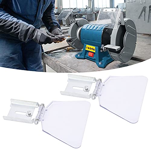 2Pcs Bench Grinder Eye Shield 304 Stainless Steel Bench Grinder Safety Guards Shields Machine Accessory for Protection 200/250 by Ladieshow - Used condition - CA$10.44