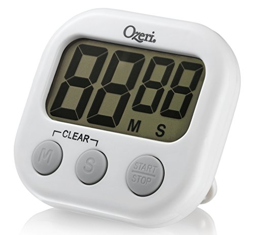 The Ozeri Kitchen and Event Timer, White, 3.25in x 0.75in x 3 in, Model:KT1-W