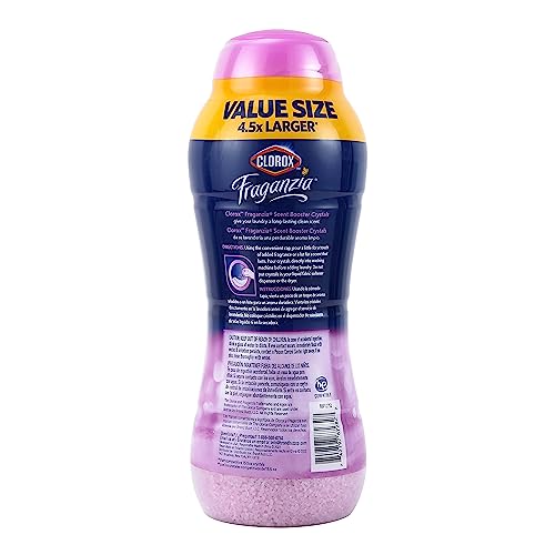 Image of Clorox Fraganzia Laundry Scent Booster Crystals, In-Wash Fragrance Beads for Fresh-Smelling Clothes & Linens, Safe for All Fabrics & Colors, Easy-Pour Bottle, Spring Scent, 70 Oz - 6 Pack