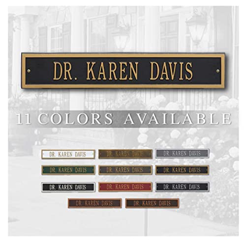 Whitehall™ Personalized Cast Metal name plate Estate Address Plaque extension. Made in the USA. BEWARE OF IMPORT IMITATIONS. Display Your Address and Street Name. Custom House Number Sign. Wall Mounted Sign.