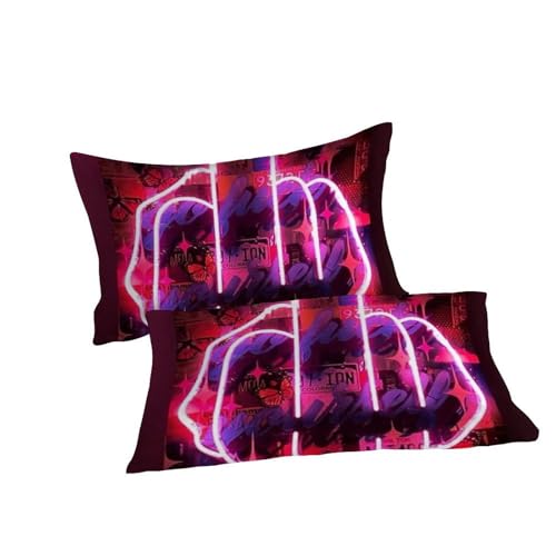 Housse de couette imprimé 3D Les Doigts microfibre King 220x240