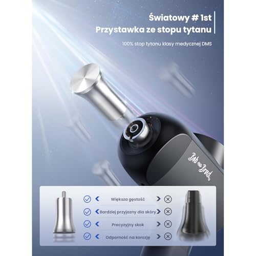 Bob and Brad X6 Pro Pistolet do Masażu z Metalową Głowicą Masującą i amplitudą 10,5 mm, Massage Gun Głębokich Tkanek, Ręczny Masażer Mięśni do Masażu Ramion, Pleców, Ciała, Relaksu, Prezent