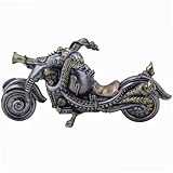 GENUINQ Fanciful Steampunk Octopus Motorcycle Statue Resin Cyborg Sci-fi Motorbike Sculpture Hand Painted Collectible Figurine for Home Table Book Shelf Man Cave Decor