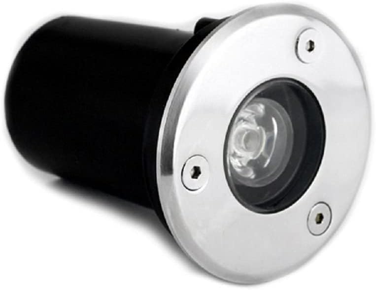 AntDau71® - Faretto a led segnapasso calpestabile da esterno viali sentieri giardino pavimento IP65 da incasso a terra luce calda 3000k - 220V (1 watt (6,5 x 7,5 cm))
