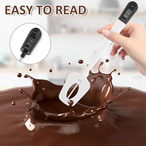 Espátula con termómetro digital para chocolate, líquidos, aceite y repostería casera 5