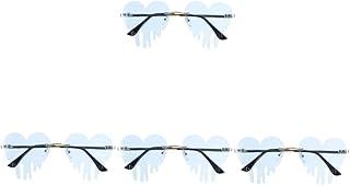 4 Pçs Lágrimas Óculos Engraçados Óculos De Sol Polarizados Óculos De Sol Vintage Para Mulheres Óculos De Sol Em Forma De Coração Óculos De Sol Fashion Para Mulheres Óculos De Sol