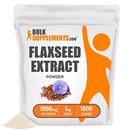 Bulksupplements.com Flaxseed Extract Powder - Flax Seed Supplement - Vegan Omega 3 Supplement - Ground Flaxseed Powder - Omega 3 Supplement - Flax Seeds Extract (1 Kilogram - 2.2 Lbs) #TOP21