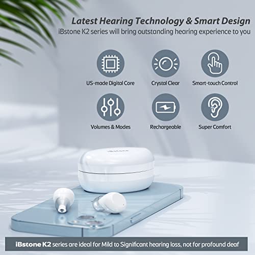Ibstone Rechargeable Hearing Aids For Seniors Adults With Portable Dryer Case, Otc Digital Devices For Super Nature Sound, 4 Programs For Optimal Hearing Experience #TOP1