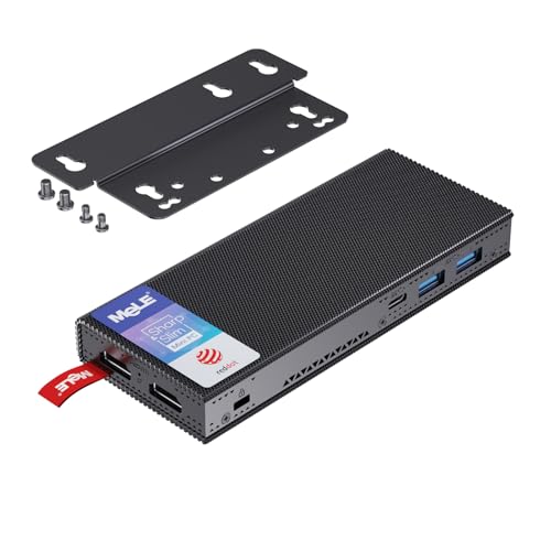 MeLE Reddot Winner PCG02 Pro Slim Fanless N100 Mini PC Stick 8GB LPDDR4x 128GB Micro Computer Stick 2X HDMI 4K WiFi 5 BT5.1 Gigabit Ethernet, Support PD3.0 Protocol, on IoT, Digital Signage, MES, WMS