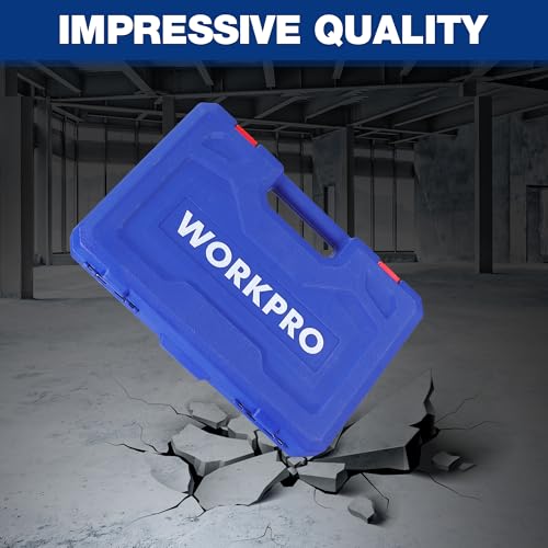 Image of WORKPRO 60-piece Master Torx Bit Set,CR-V Torx Sockets & E Socket Set | 1 /4 inch, 3 /8 inch, 1 /2 inch Drive Bits, E4-E24 e Socket Set, T6-T70 TT6-TT70, TP8-TP60 Torx Socket Set, S2 Steel Bits, CR-V Sockets