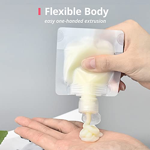 Mulaibdin 15 Pcs Travel Pouches for Toiletries Travel Bottles for Toiletries with Labels Leakproof Travel Containers for Liquids 100ml - Image 4