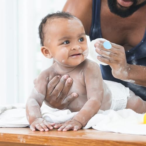 4. Bild von HEALIFTY 4 STÜCKE Baby Talkum Puderquaste Weichen Körper Puderquaste mit Kurzen Griff (Blau und Rosa für Jeweils 2 stücke)