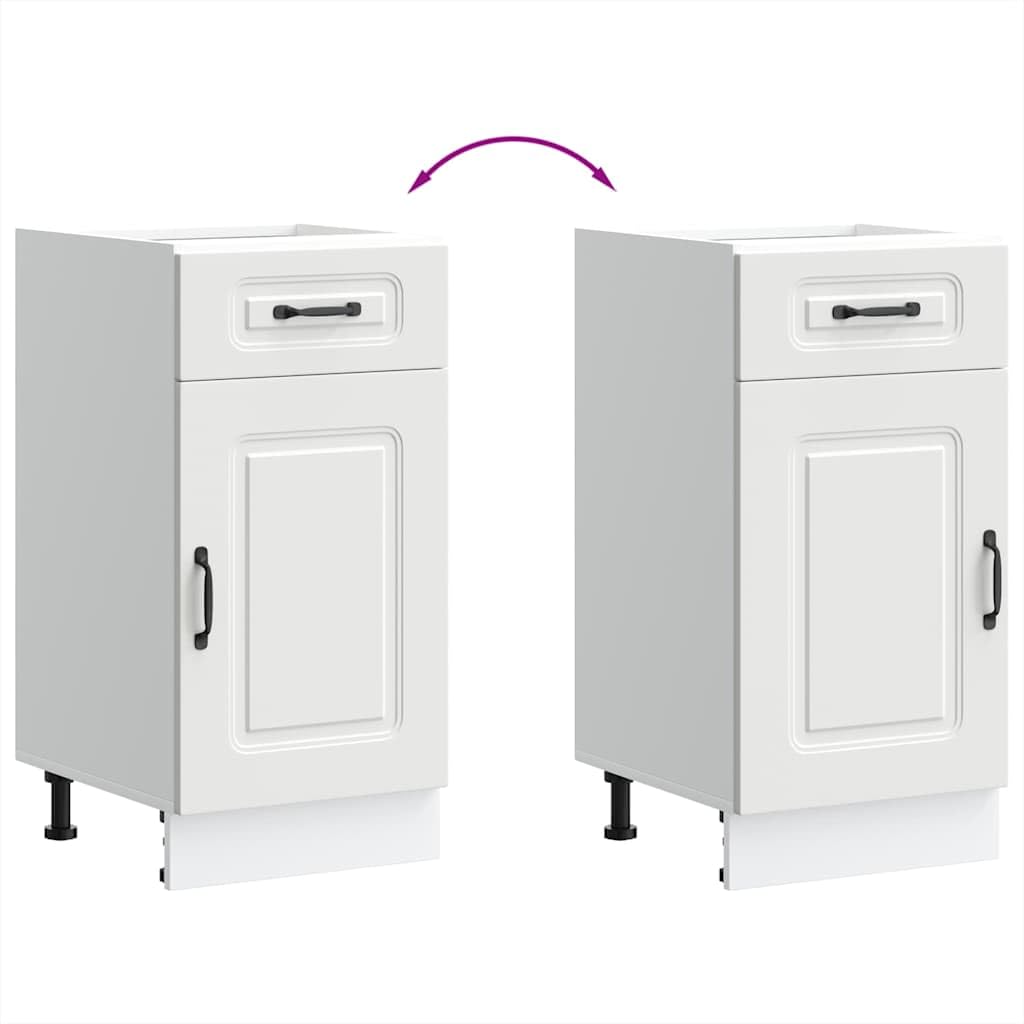 IKAYAA Armario Bajo para Cocina Kalmar, Mueble Cocina, sin Encimera, Mueble Bajo de Cocina, Modulos de Cocina,sin encimera, 40 x 46 x 81.5 cm Blanco