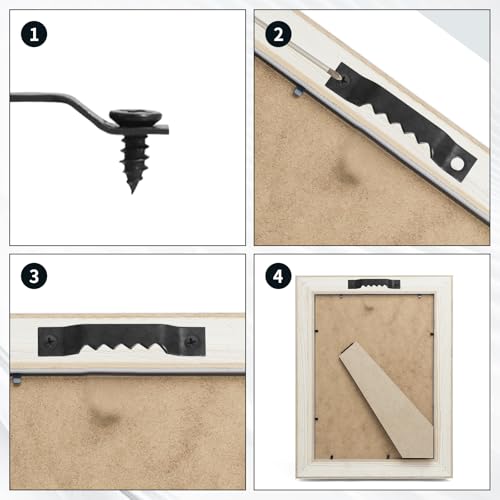 Image of 75 Pcs Sawtooth Picture Hangers with 150 Pcs Screws,Picture Hanging Hooks,Picture Hanging Kit for Picture Frame Hangers Artworks Paintings Home Decoration(Black,Gold,Silver)